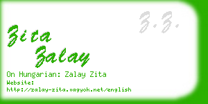 zita zalay business card